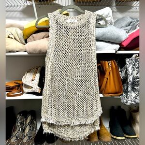 John + Jenn Cream Sleeveless Sweater